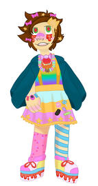Joe King, the laughing doll. Gaudy and over the top Joe King, the laughing doll. Gaudy and over the top